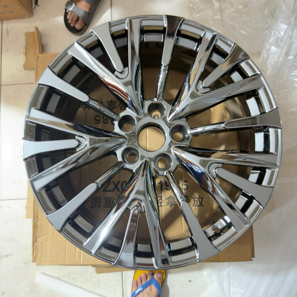 Velg Alphard Ring 19 OEM Style Chrome Black Luxury | PCD 5x114.3 | Velg Alphard Vellfire Harrier Inn