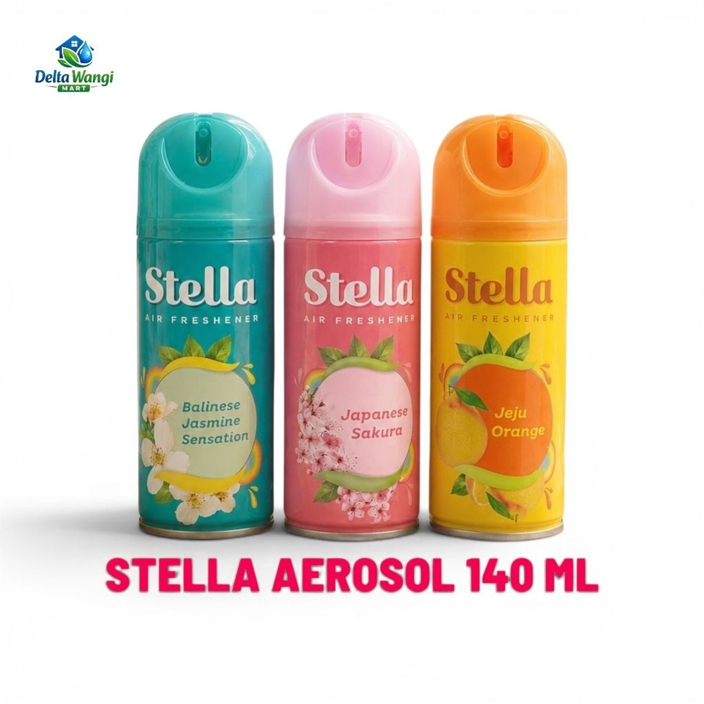 Stella Spray 140ml|Pengharum ruangan praktis dan ekonomis|Segar dan tahan lama