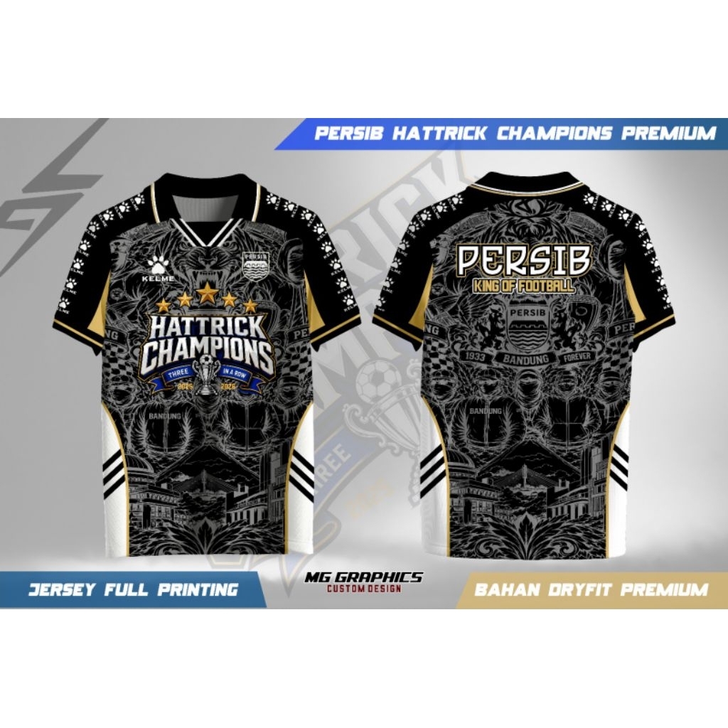 Jersey Hattrick Persib Jersey Persib Hattrick Champions Jersey Fantasy Persib premium Jersey Retro P