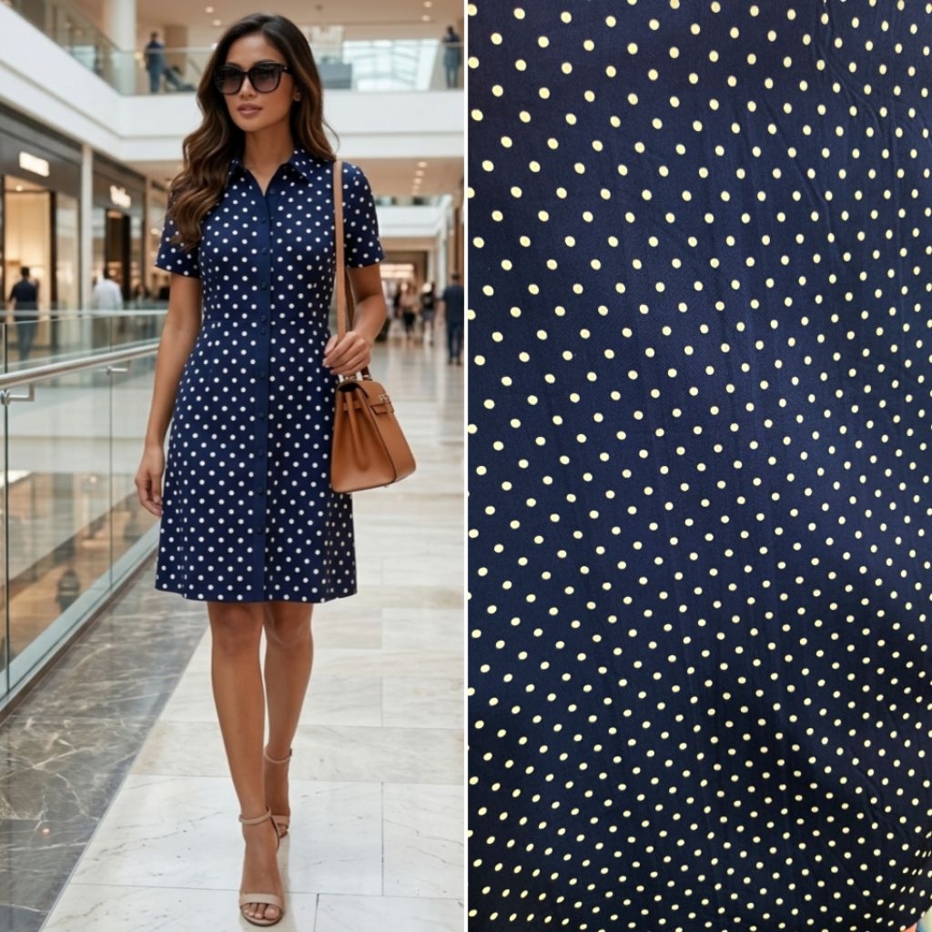 kain - kain motif polkadot - kain wollfis motif polkadot - kain motif