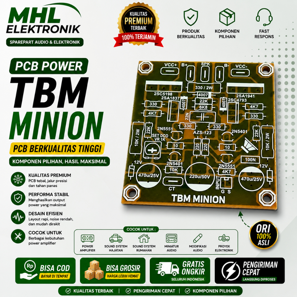 PCB TBM MINION PCB POWER AMPLIFIER TBM MINION