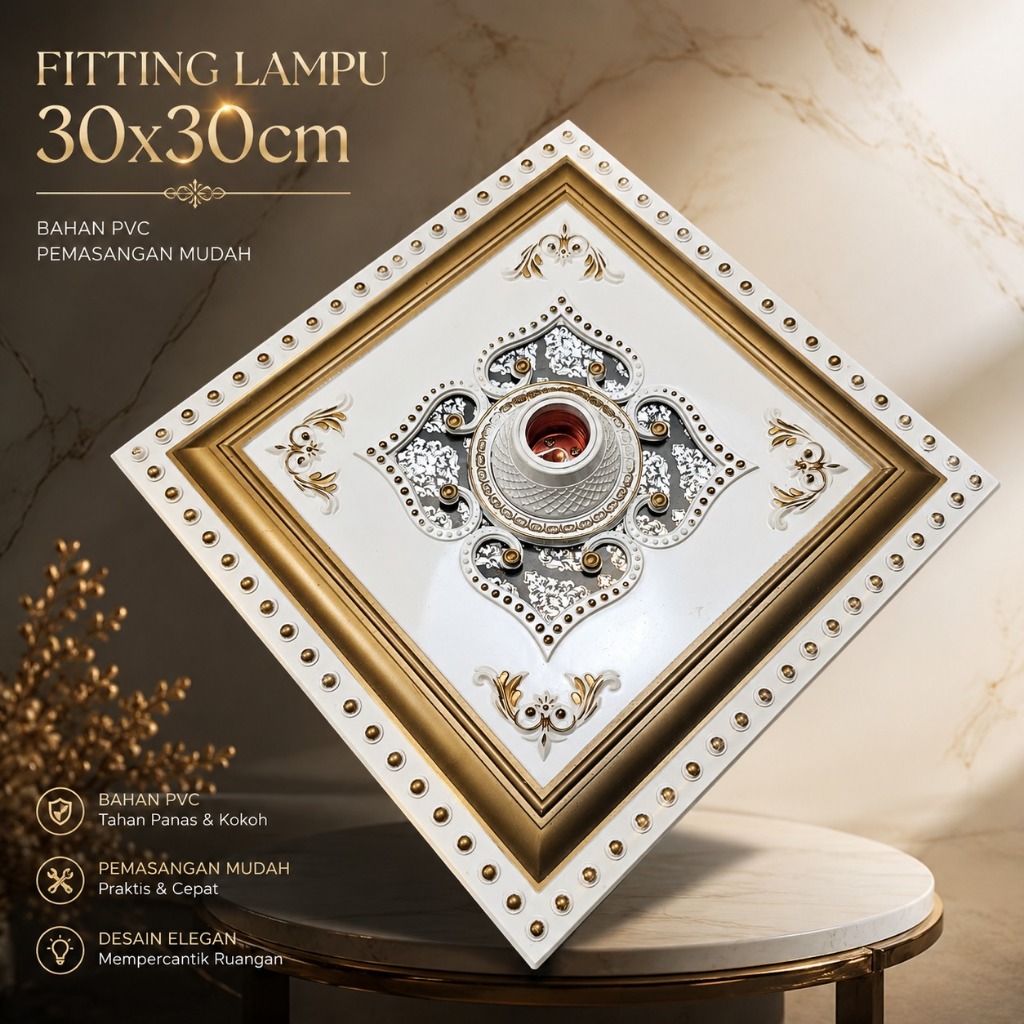VICON FITTING LAMPU ORNAMEN / ornamen lampu / FITTING LAMPU HIAS ORNAMEN PLAFON