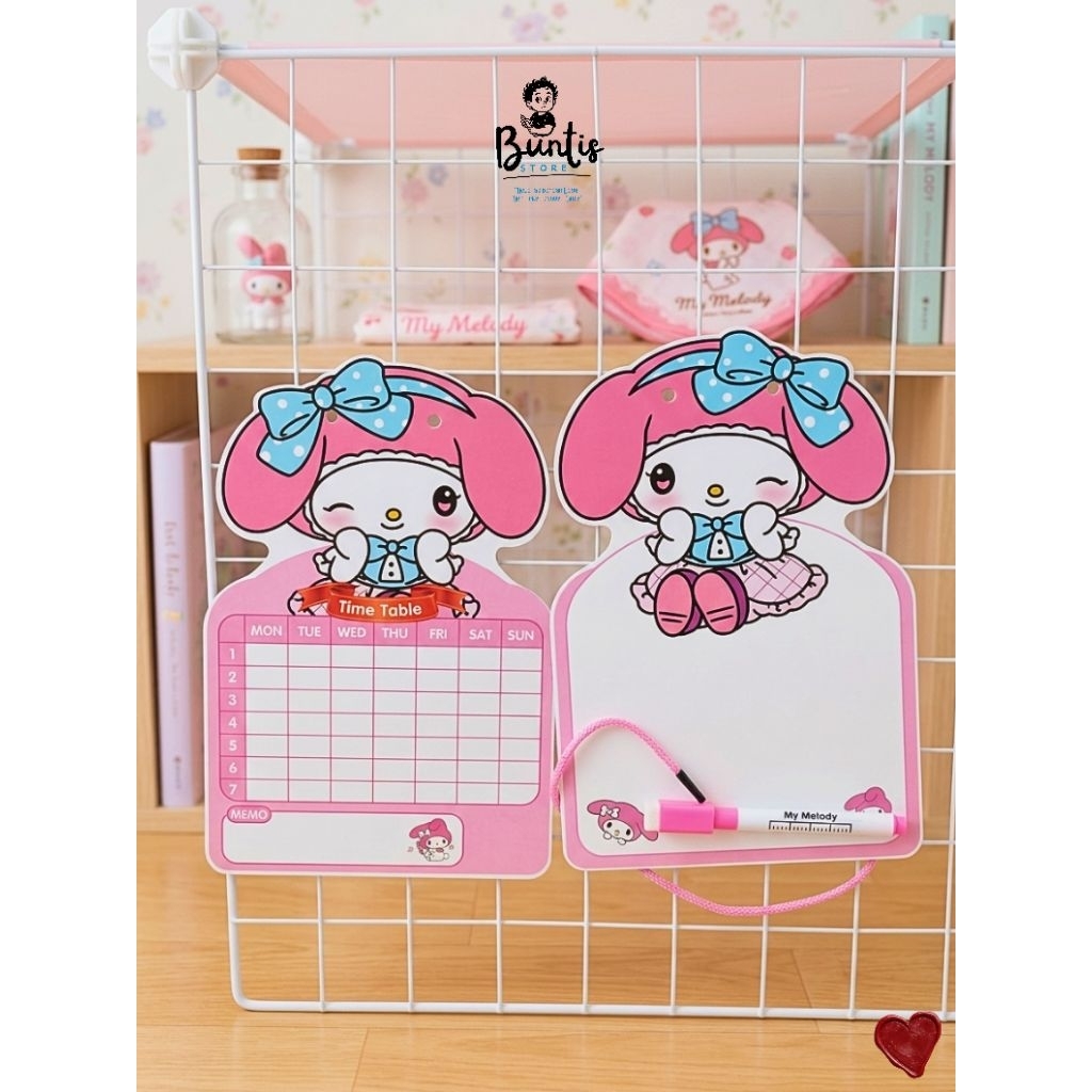 papan Tulis My melody Sanrio Jadwal Kegiatan Time Table Jadwal Kegiatan