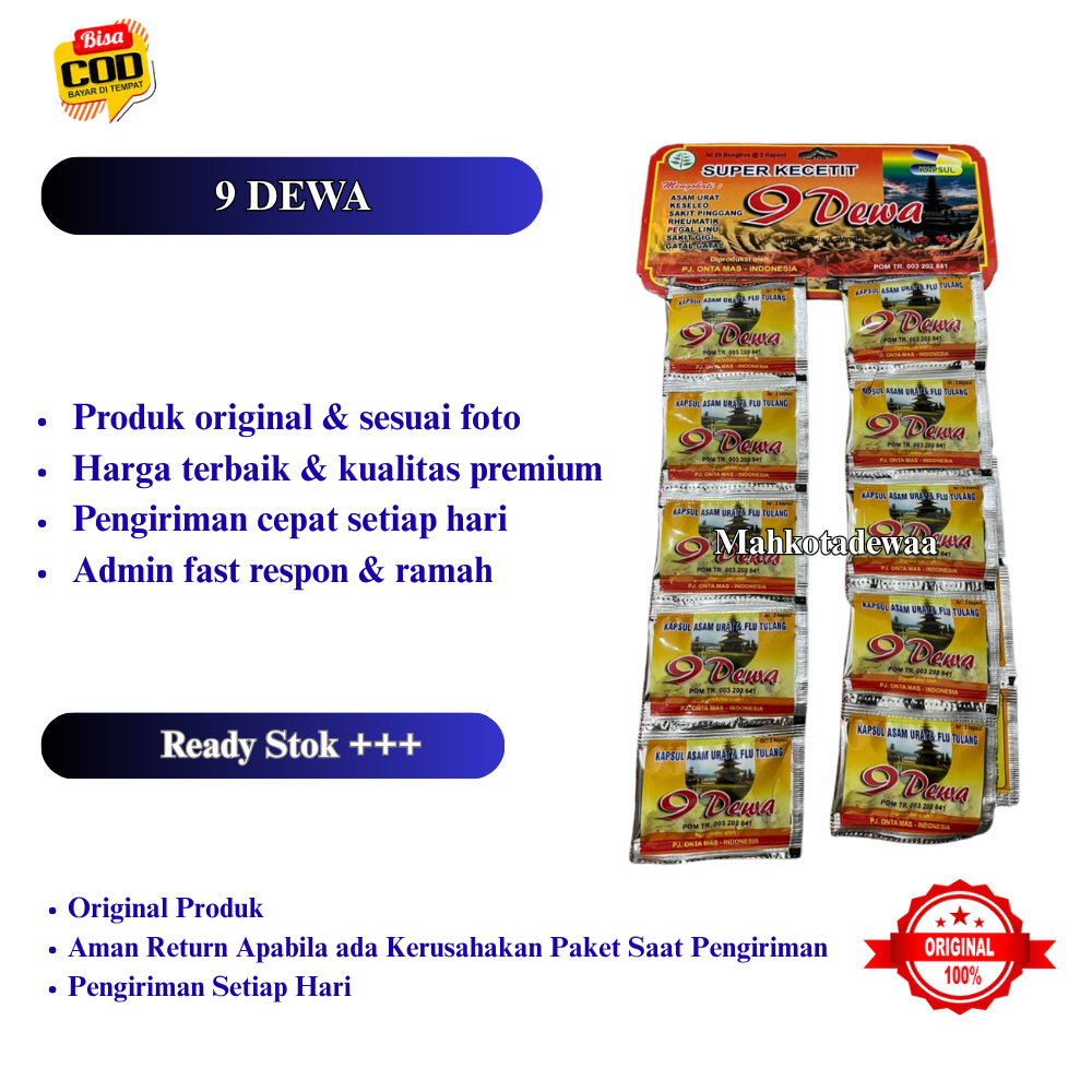 Kapsul 9 Dewa Original (Asam Urat)