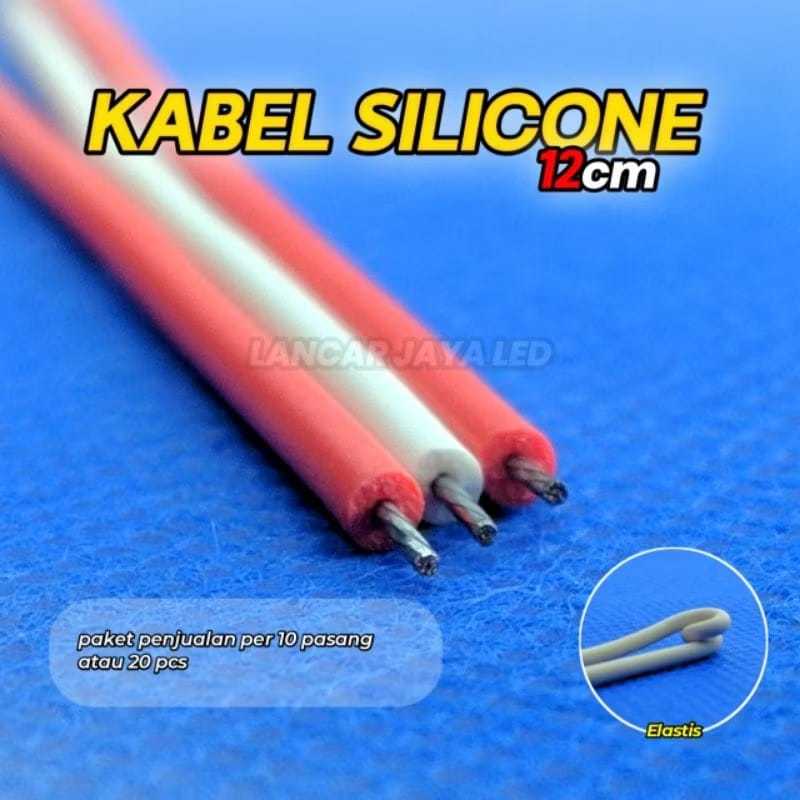 KABEL UNTUK  PCB LED AC panjang 12cm harga 10 pasang