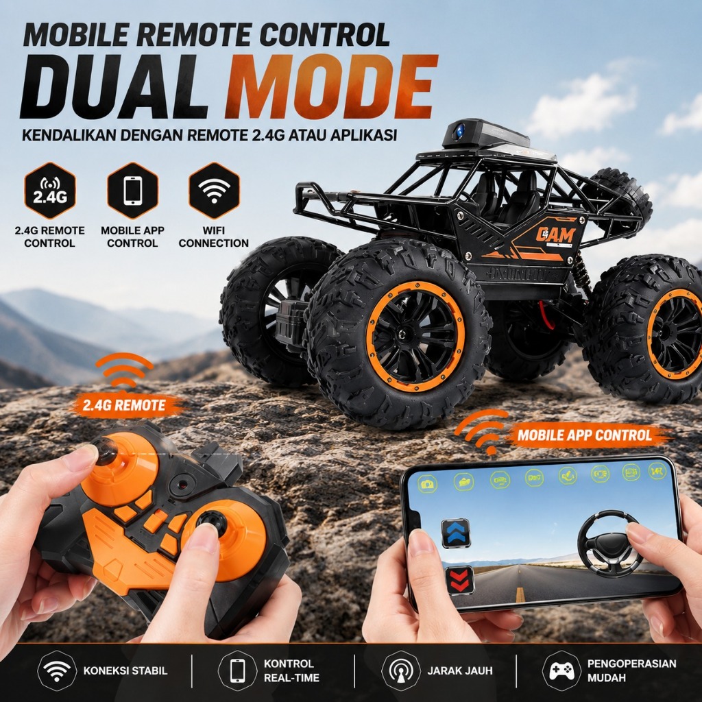 Mobil Mainan Anak RC Camera Car Mobil mobilan Remote Control Kontrol 1:18