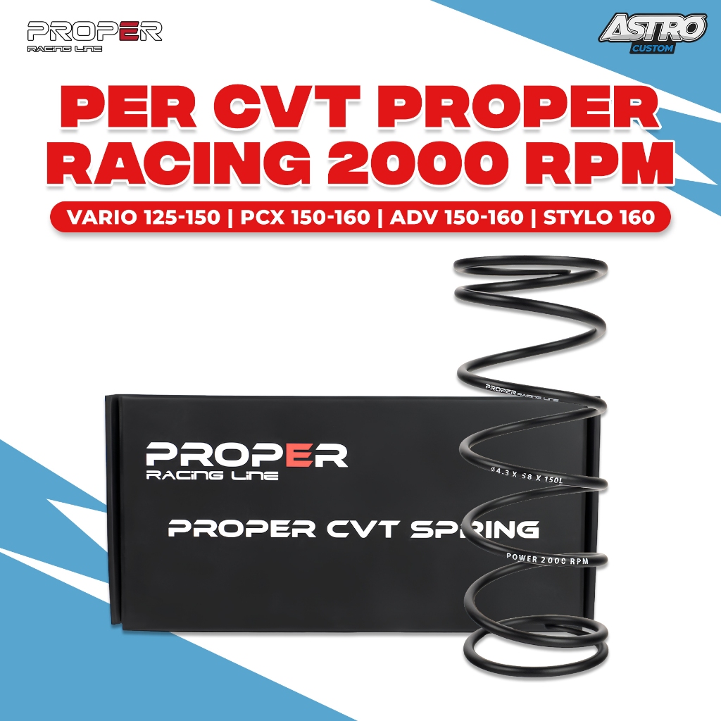 Per CVT 2000 RPM Vario 125 150 PCX ADV 160 Stylo Proper Racing Line Spring SWOSC Original CVT Astro