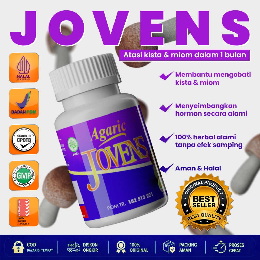 AGARIC JOVENS. Obat Kista dan Miom Myom Herbal Coklat Endometriosis Cysta Bartholin Myom Ovarium PCO
