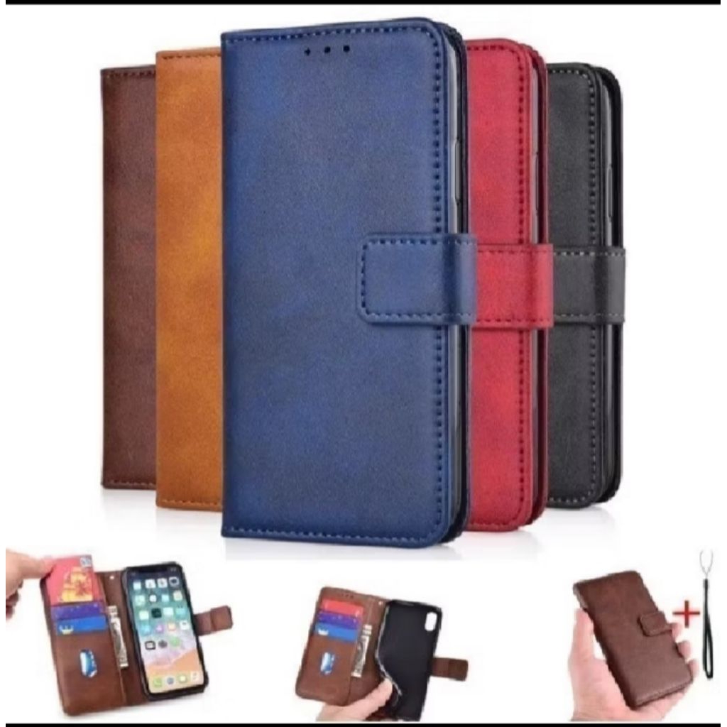 LEATHER CASE FLIP WALET  DOMPET VIVO Y15S/Y01 SOFTCASE PREMIUM SENTUHAN MEWAH PERLINDUNGAN SEMPURNA