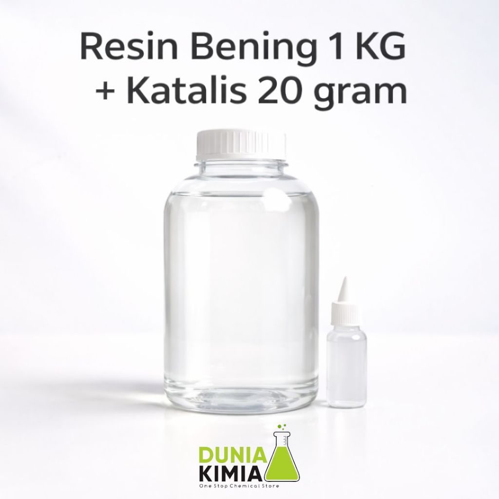 Resin Bening 108 1Kg + Katalis 20Gram - Resin Bening Polyesther - Resin Fiberglass