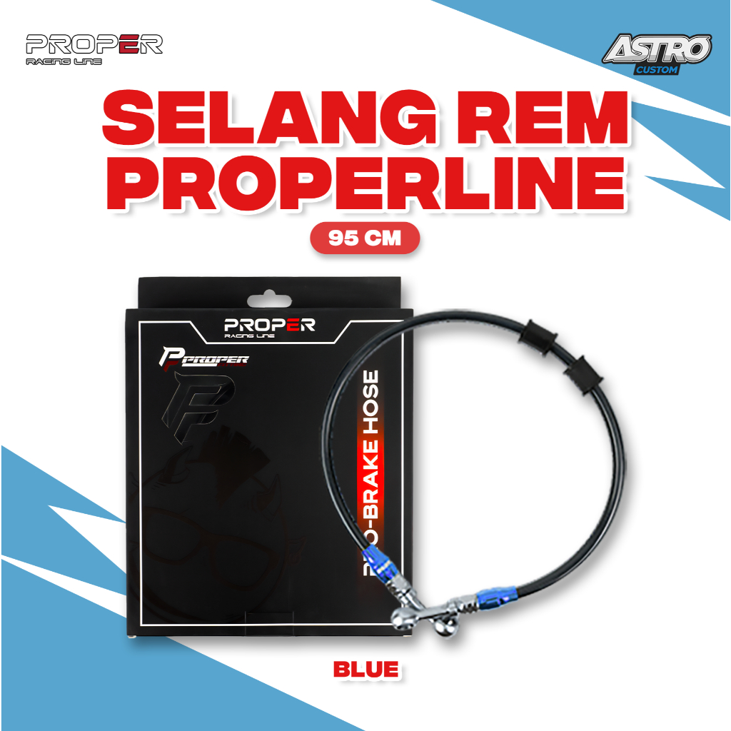 Selang Rem Proper Nmax Aerox 155 Lexi 125 Mio M3 Soul GT Fino Xride 125 Mio GT 115 Brake Hose 95 cm