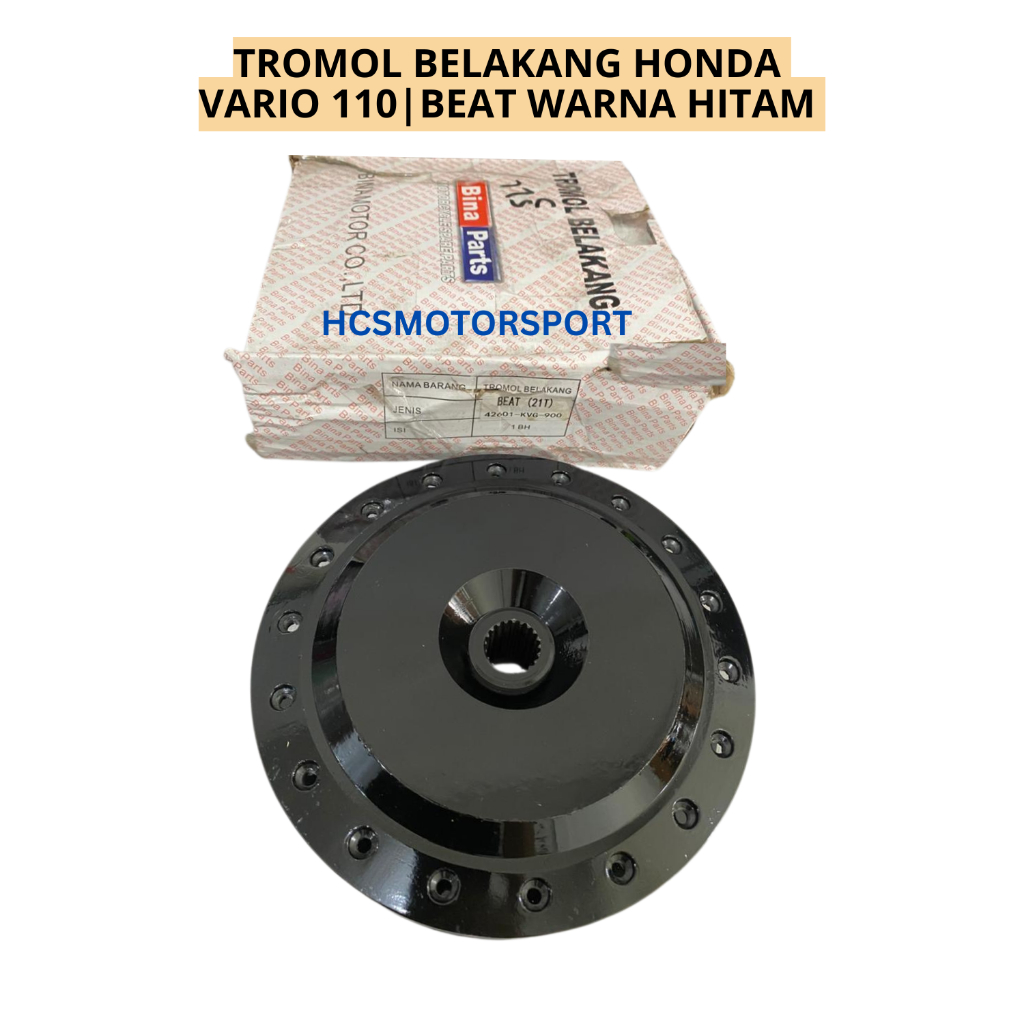 TROMOL BELAKANG HONDA VARIO 110 BEAT WARNA HITAM KUALITAS TEBAL