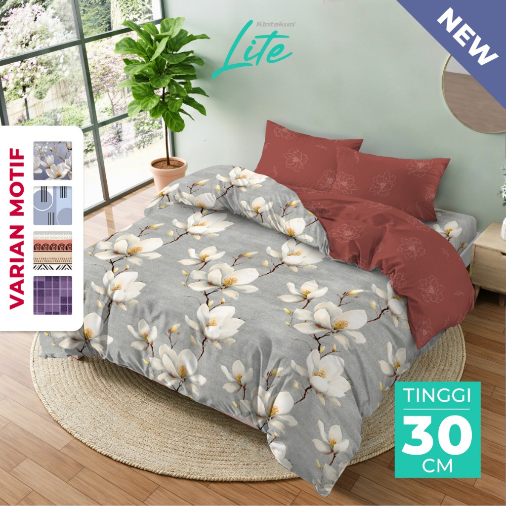 Kintakun LITE Bedcover Set Fitted 160 x 200 Microfiber Tinggi 30 cm - Multivarian