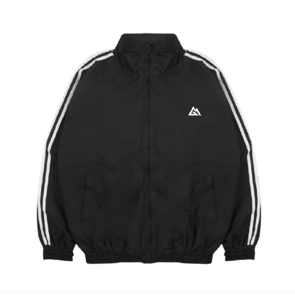 Jaket Tracktop Parasit Vintage Pria Wanita Waterproof Jaket Tracktop Casual  Windbreaker