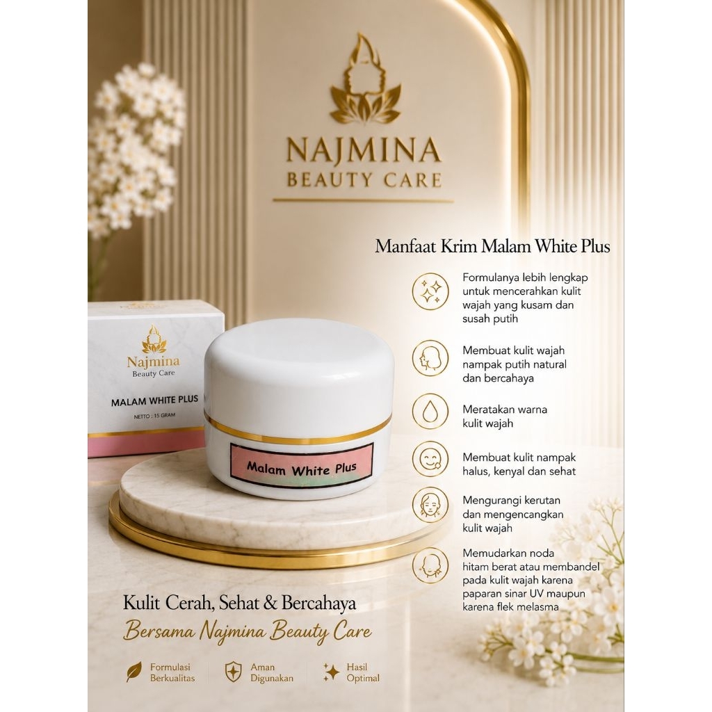 KRIM MALAM WHITE PLUS NAJMINA