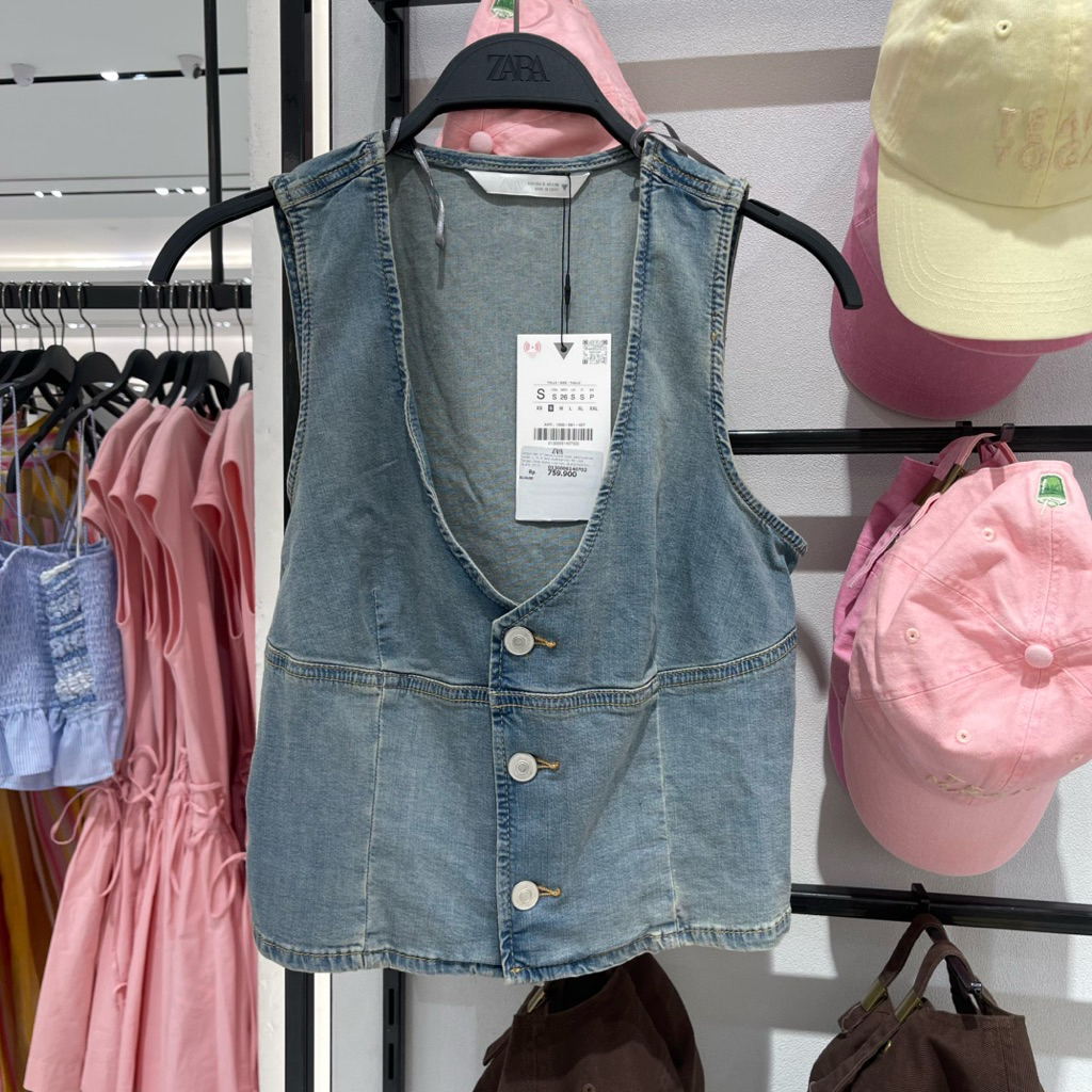 Blouse Top Denim ZARA Women Jastip (jasa titip)