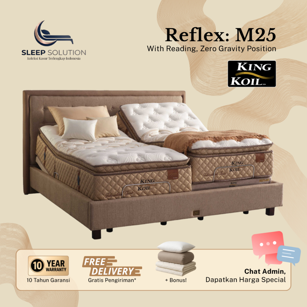 KING KOIL REFLEX Machine I Kasur Spring Bed | Matras Premium | 100x200, 180x200, 200x200