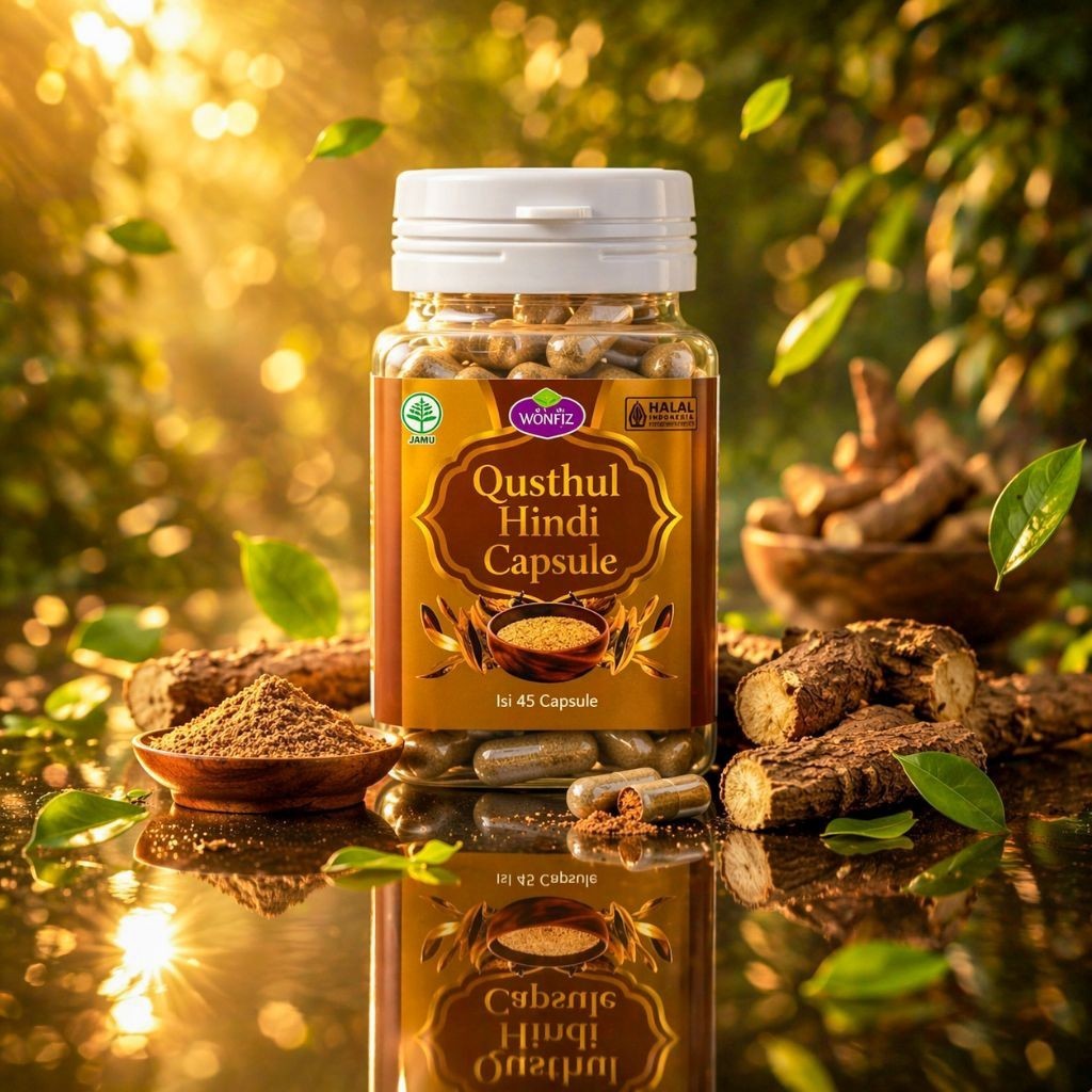 Kapsul Qust Al Hindi Herbal Thibbun Nabawi Kayu India / Qusthul Hindi 45 Kapsul
