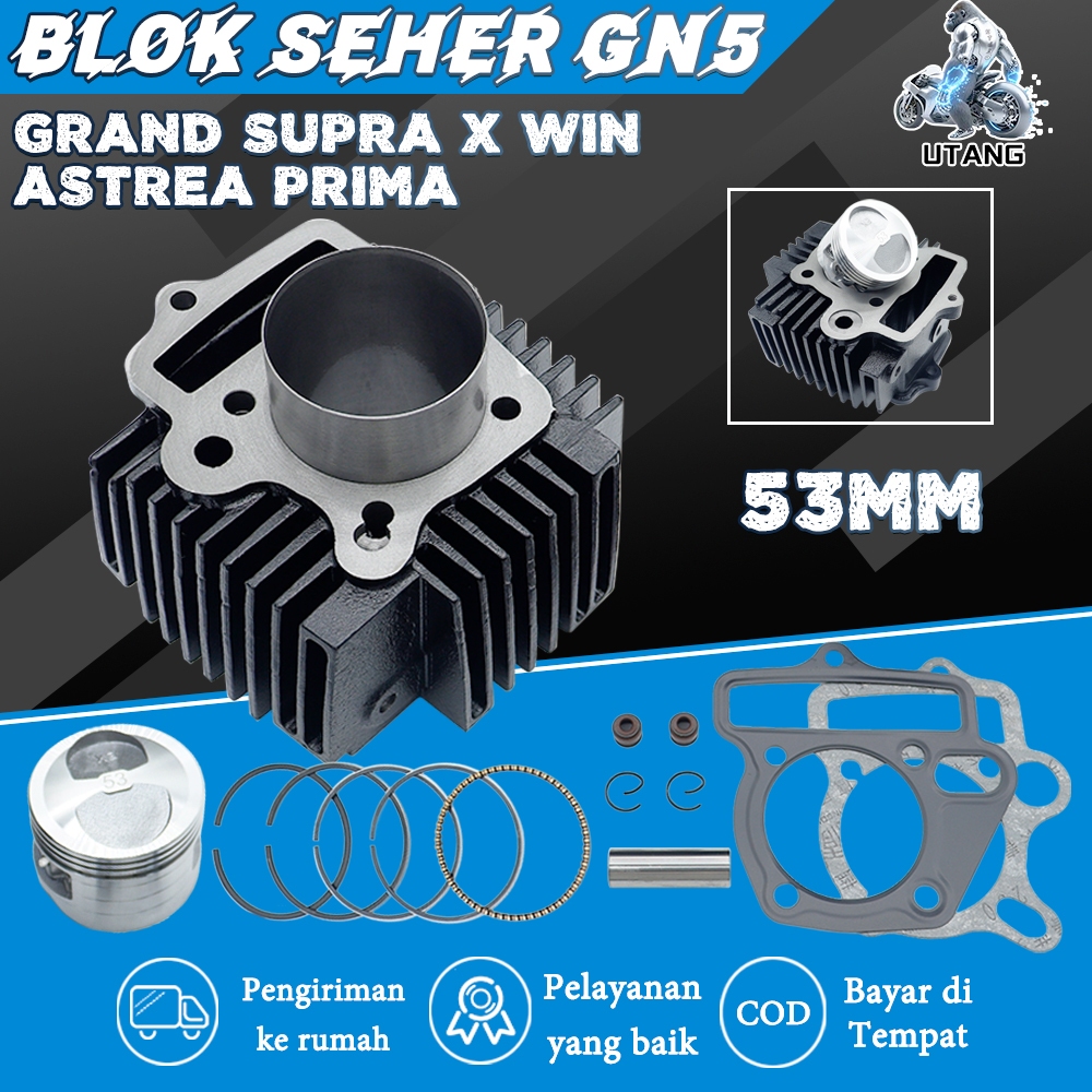 BLOK SEHER BORING PAKET BOREUP BORE UP SUPRA X GRAND PRIMA ASTREA WIN 53MM 53 MM