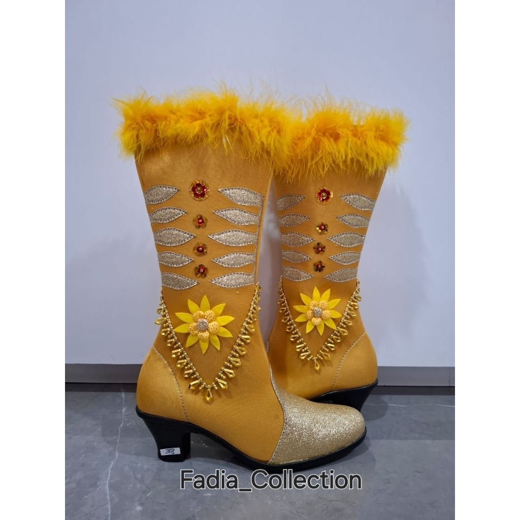 Sepatu Mayoret Variasi Tangan Adep/Sepatu Mayoret Kuning Gold/Sepatu Mayoret Wanita/Sepatu Mayoret D