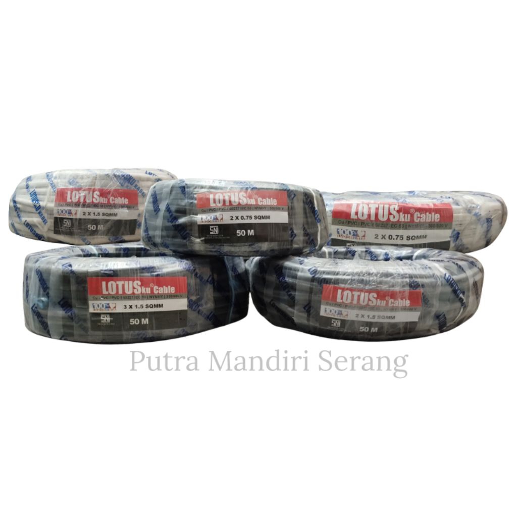 KABEL SERABUT LOTUS NYM-HYO 2x0.75/2x1.5/3x1.5 50 METER (KHUSUS INSTAN)