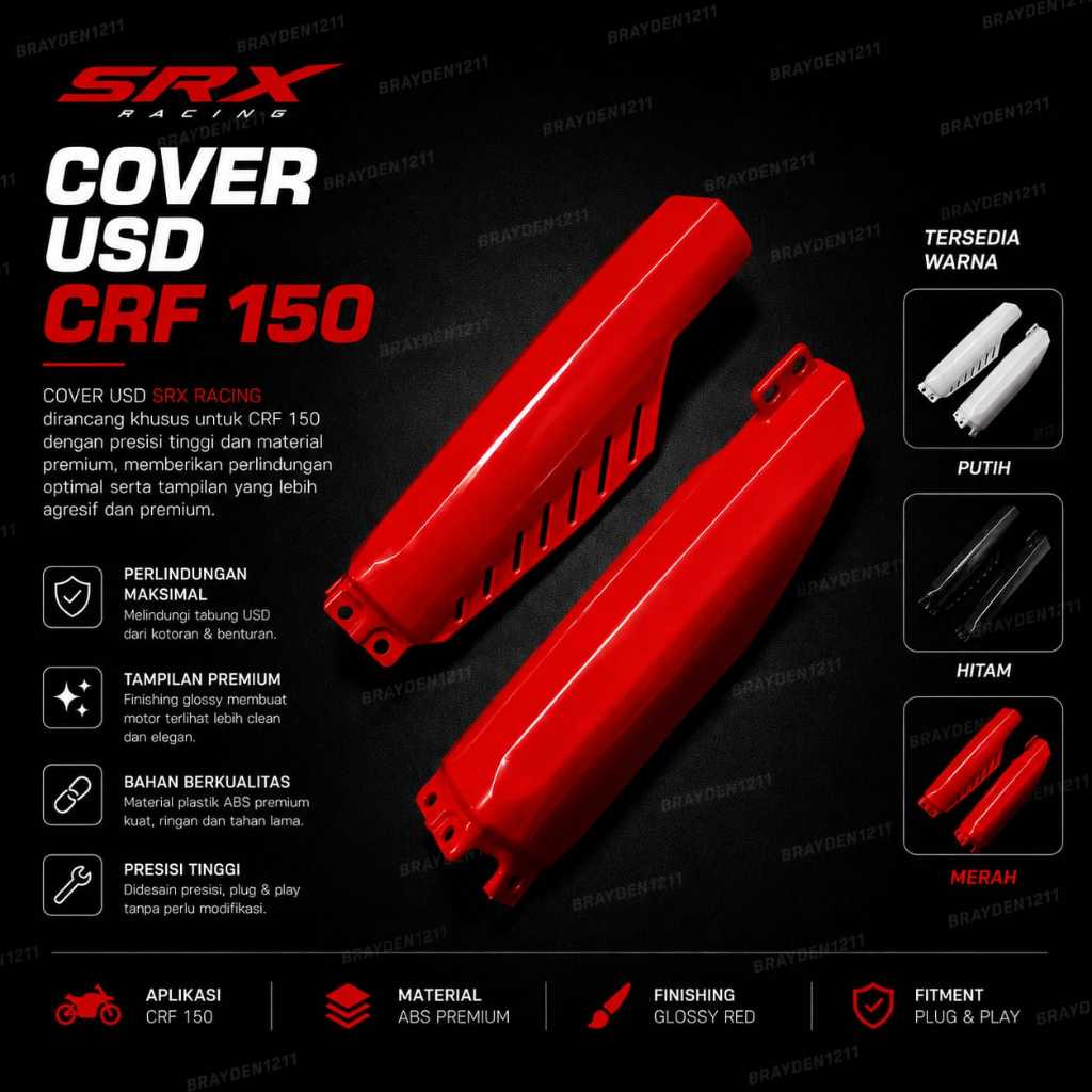 COVER SHOCK CRF 150 TUTUP SHOK CRF 150 COVER USD CRF 150