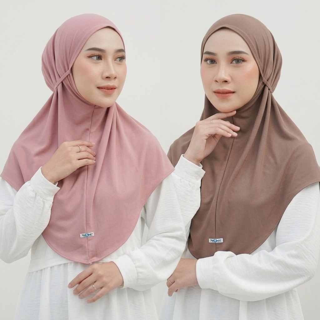 Jilbab Instan Bergo Maryam Tali Jersey / Hijab Instan Bergo Jersey Non Ped Premium