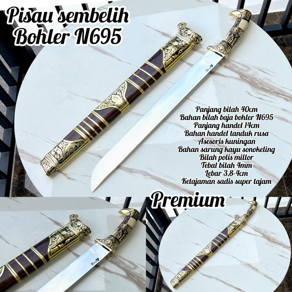 Pisau Sembelih Bohler N695 Terbaik 40 CM Super Premium