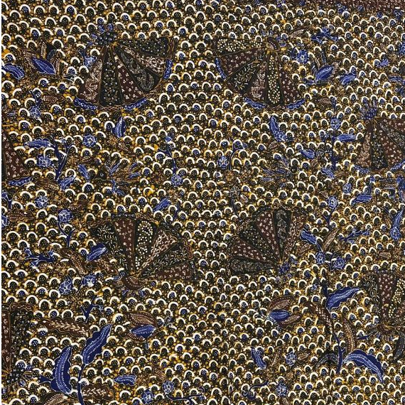BATIK KLASIK PREMIUM, BATIK ESTEHAN 100% FULL TULIS BATIK LASEM MOTIF KIPAS DAN GUNUNG RINGGIT