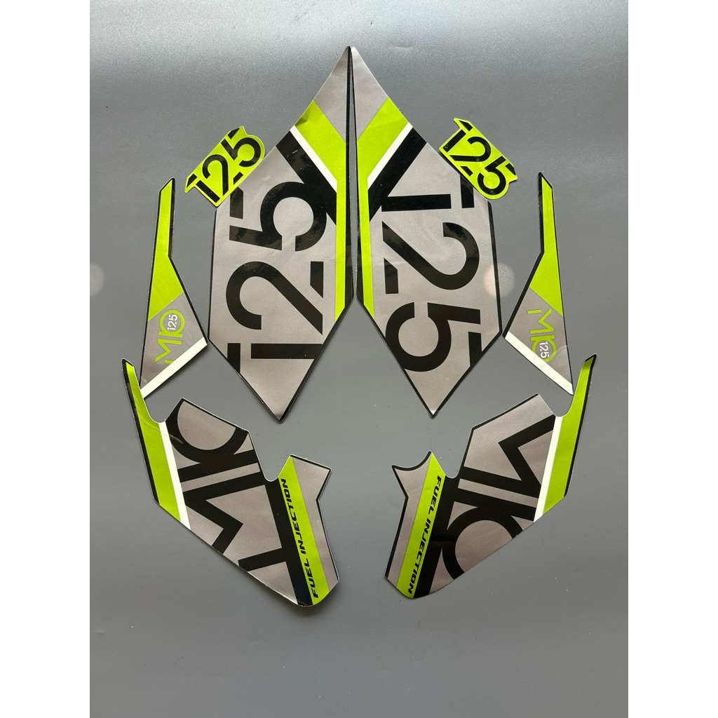 STRIPING STIKER MIO M3 2017 HITAM CORAK HIJAU