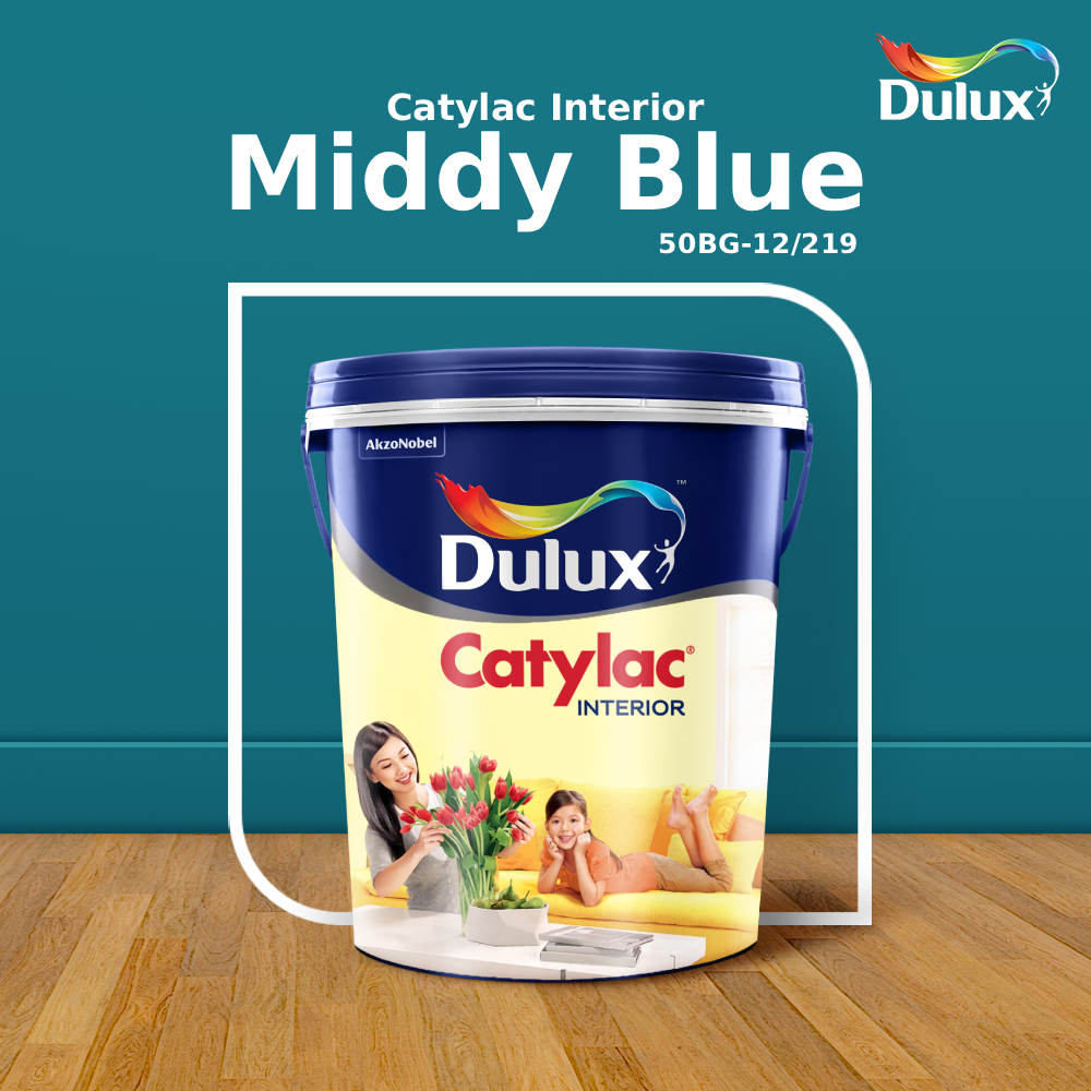 CAT TEMBOK MIDDY BLUE DULUX CATYLAC INTERIOR - 5 KG CAT MIDDY BLUE 50BG-12/219 CAT TEMBOK INTERIOR D