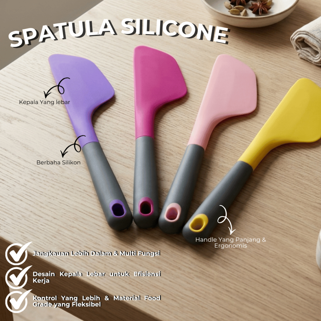 Spatula Silicone / Spatula Silikon / Pelet Silikon Besar / Spatula Silikon Jumbo