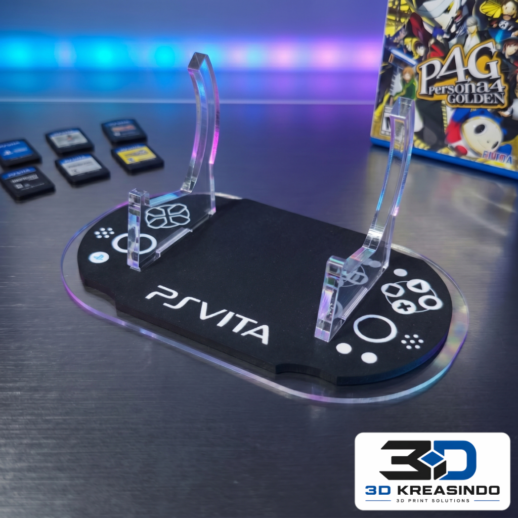 Acrylic Display for PS Vita Fat & Slim Console ( STAND ONLY ) Aksesoris Handheld PSVita Holder Duduk