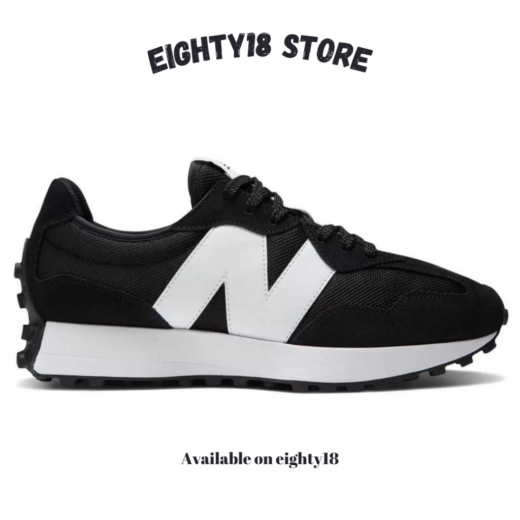 Sneakers Pria 327 Black White MS327CBW