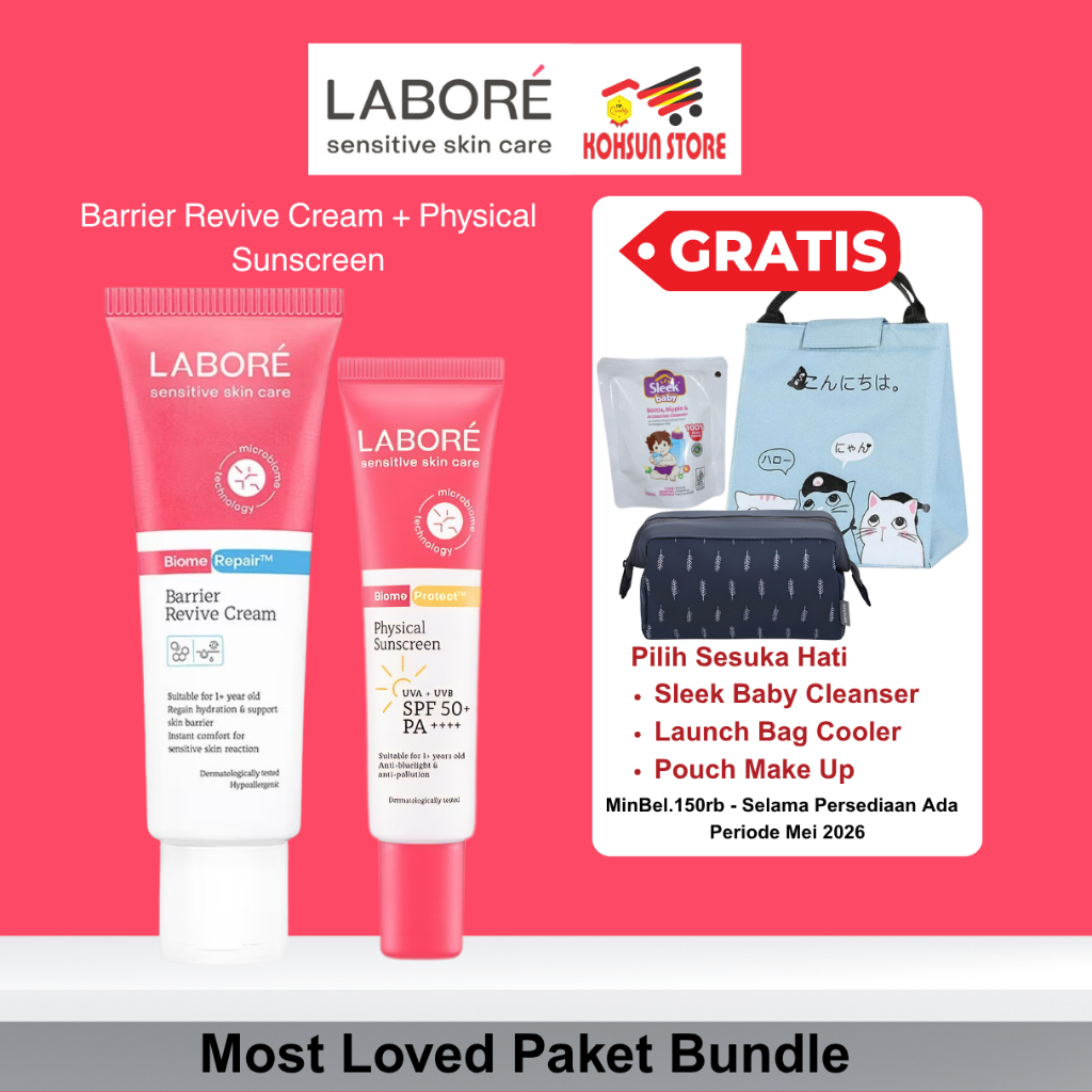 Labore Most Loved Paket Bundle - Labore Revive Cream + Physical Sunscreen SPF 50 PA+++