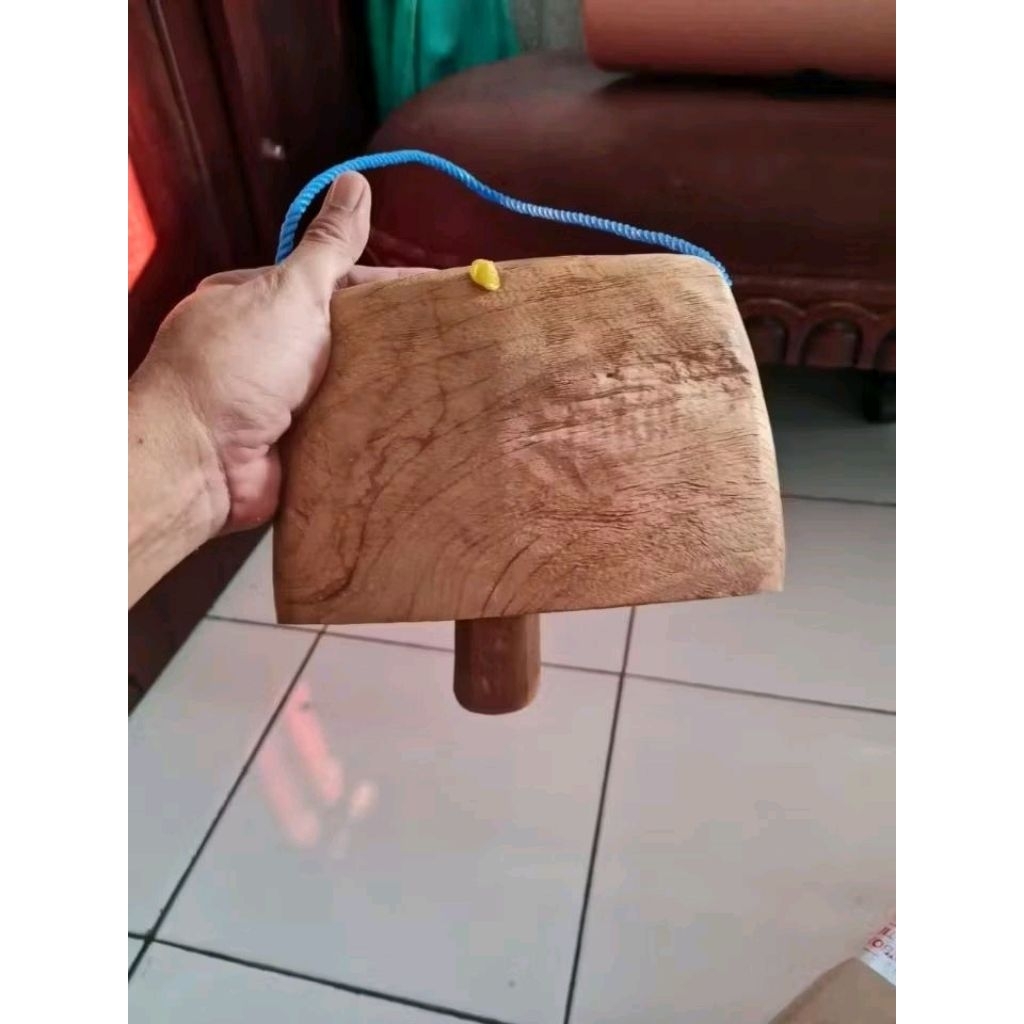 Lonceng kluntung sapi kayu jati RUSTIC