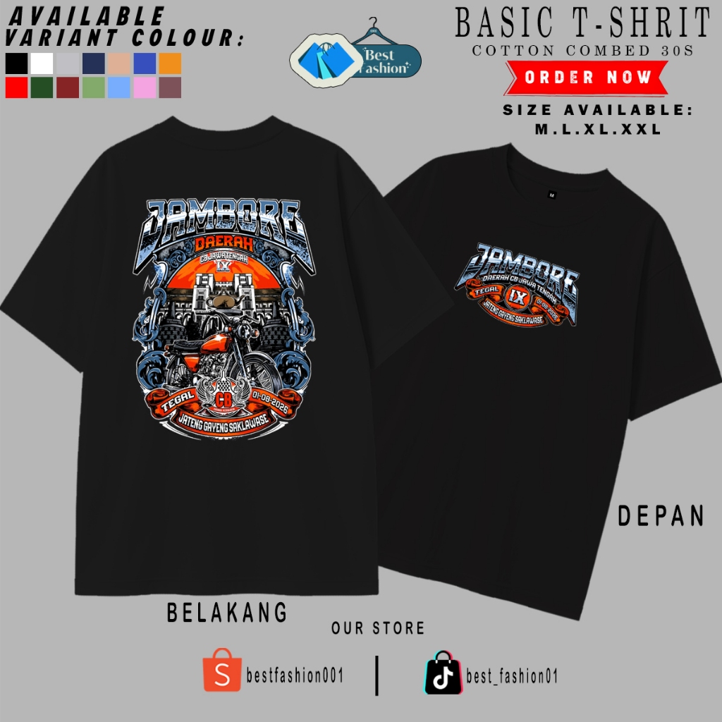 KAOS JAMBORE CB JATENG.IX 2026 / Baju Merchandise Jamda CB Jateng Terbaru Unisex
