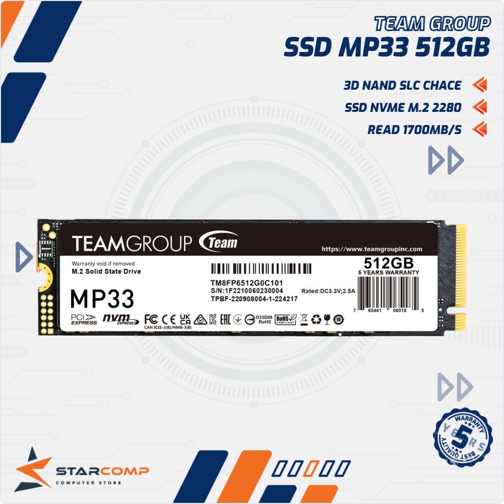 SSD Teamgroup MP33 512GB M.2 NVMe