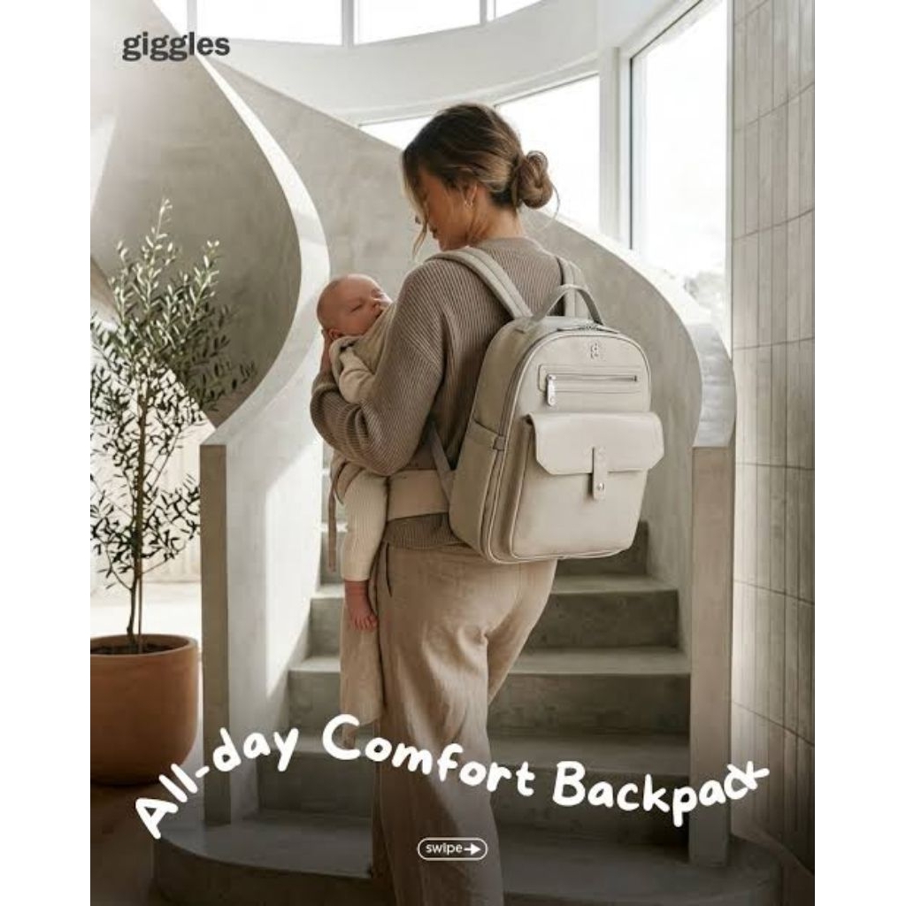 Giggles Diaper Bag Grey