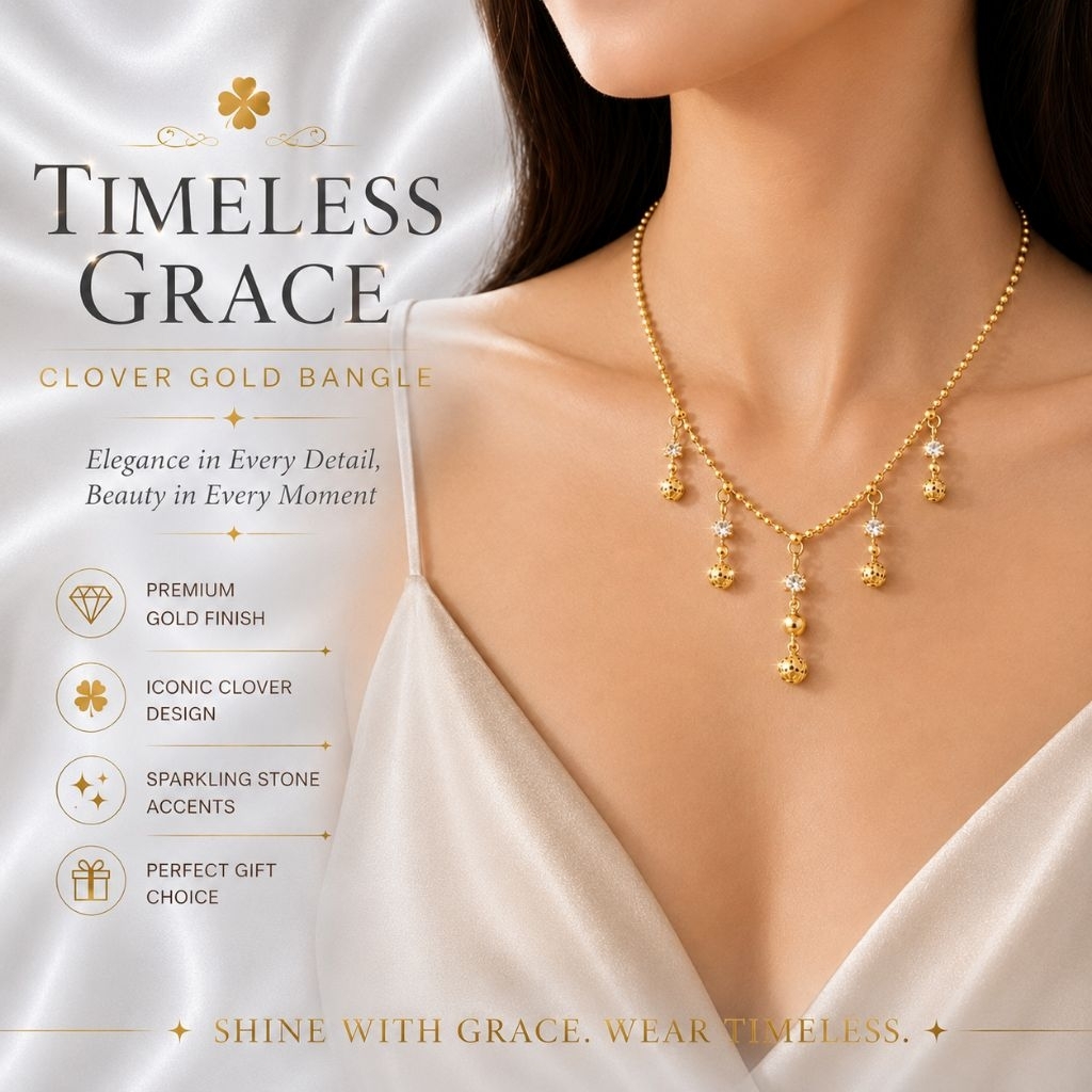 kalung Wanita emas imitasi Mewah Elegant Jewelry