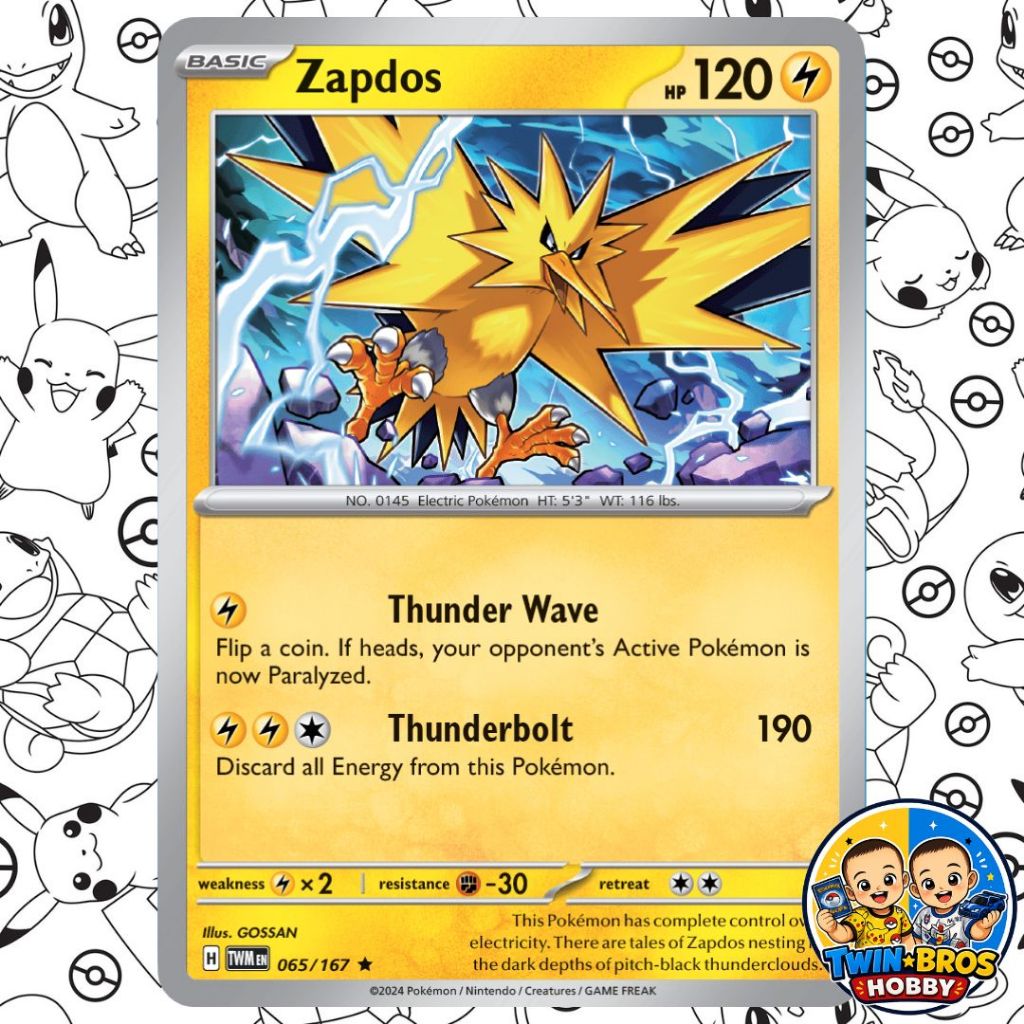 Zapdos 065/167 Holo - Kartu Pokemon TCG English/Inggris
