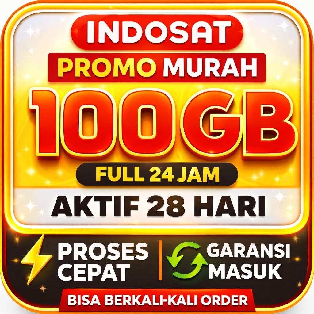SUPER PROMO KUOTA INDOSAT 100GB FULL KUOTA UTAMA 28 HARI