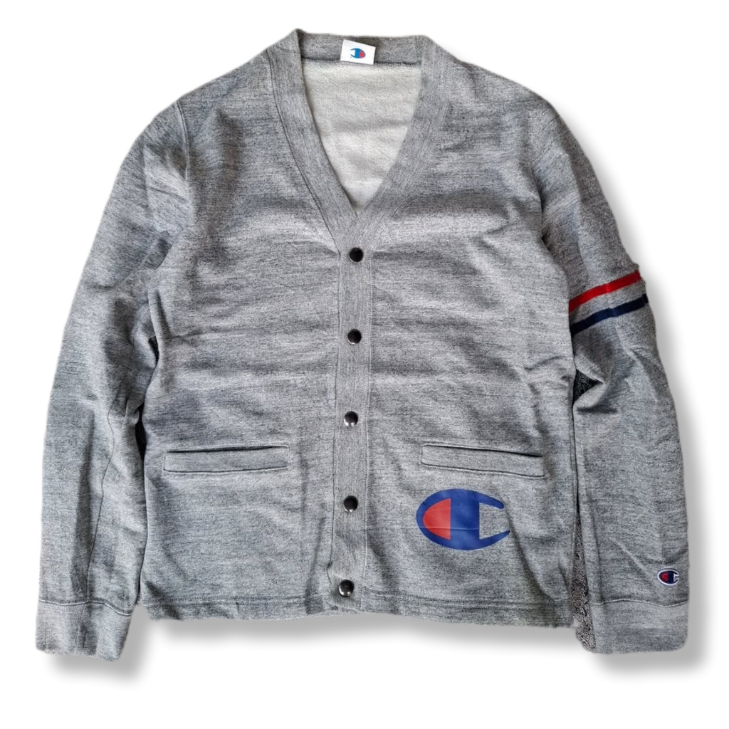 CHAMPION GRAY CARDIGAN SWEATER | OUTERWEAR | GS