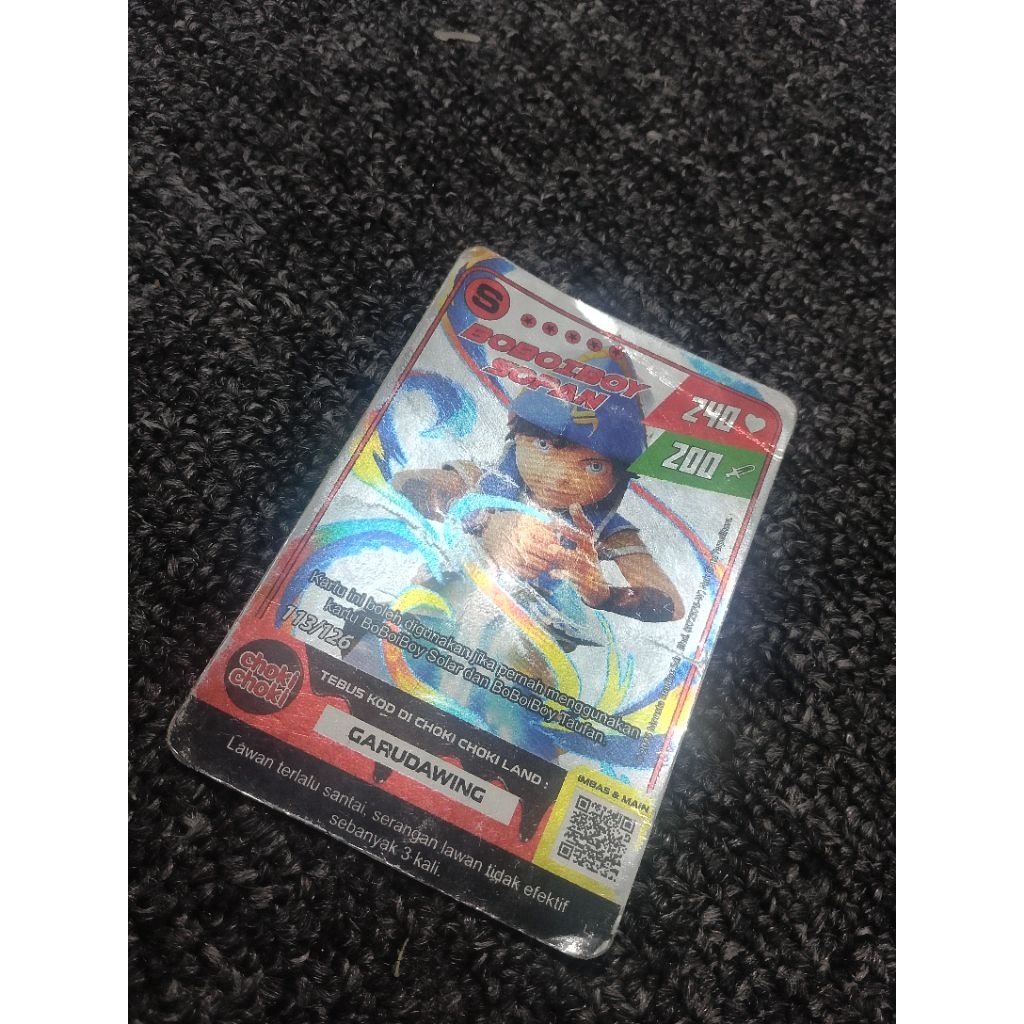 kartu Boboiboy s Boboiboy sopan