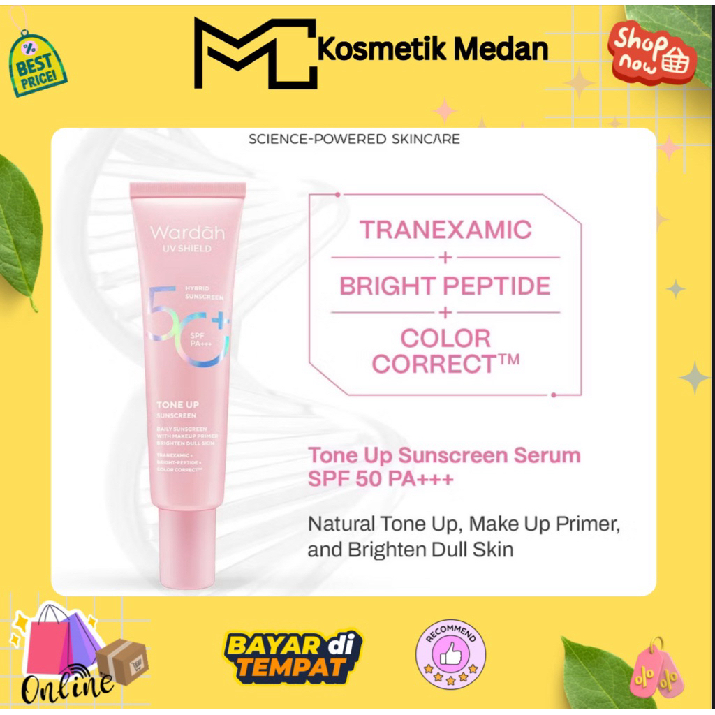 WARDAH-NEW Wardah UV Shield Tone Up Sunscreen SPF 50+ PA+++ - Sunscreen Wajah