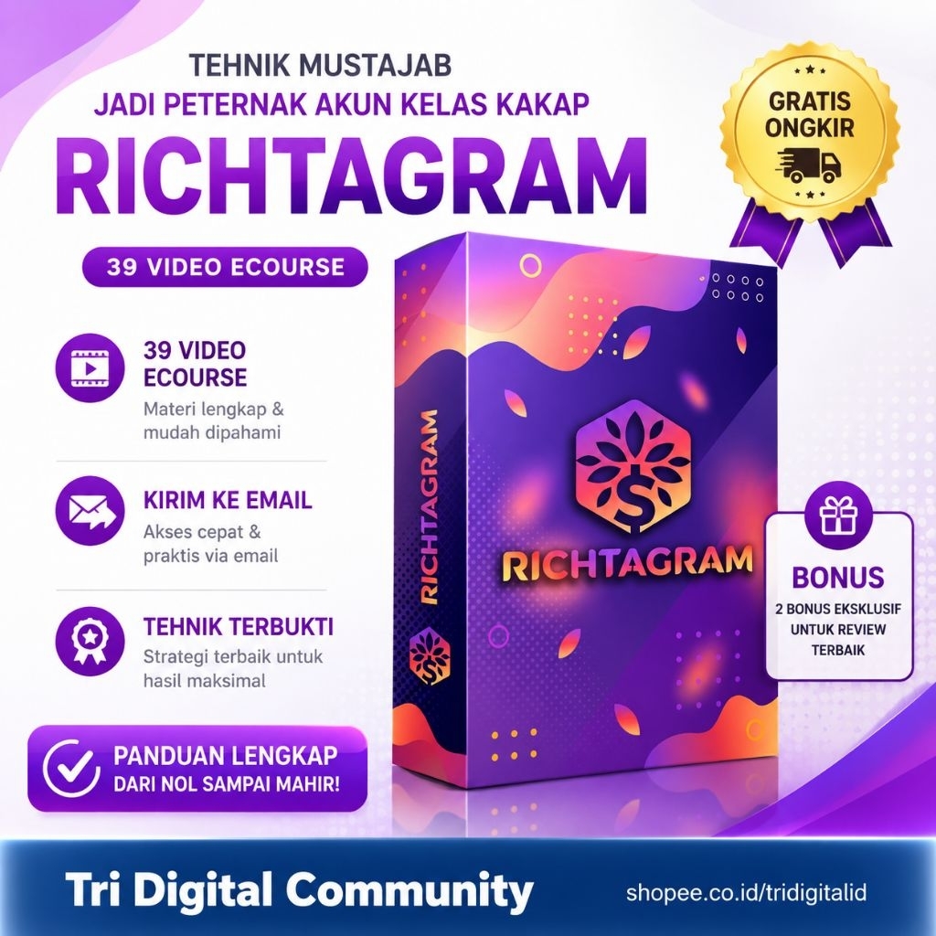 Ecourse Richtagram : Bangun Akun Publik- Tri Digital