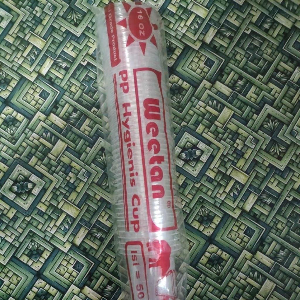 gelas plastik 16oz