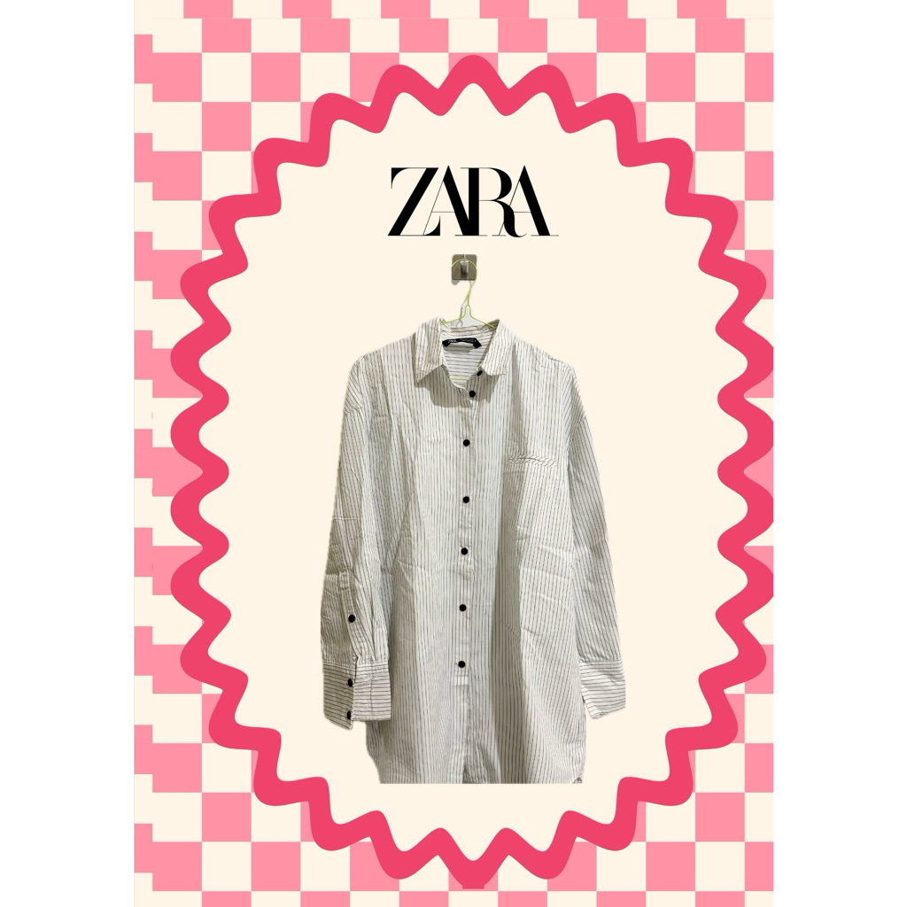 Zara Oversized Striped Shirt (Used)
