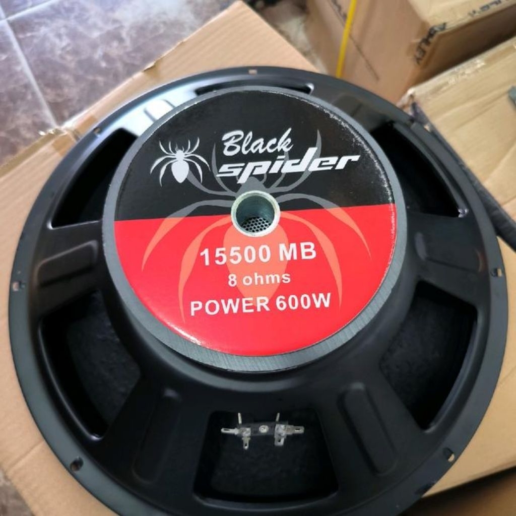 Speaker Full Range Black Spider 15 Inch 15500 MB - 600W, Sensitivitas Tinggi, Impedansi 8 Ohm