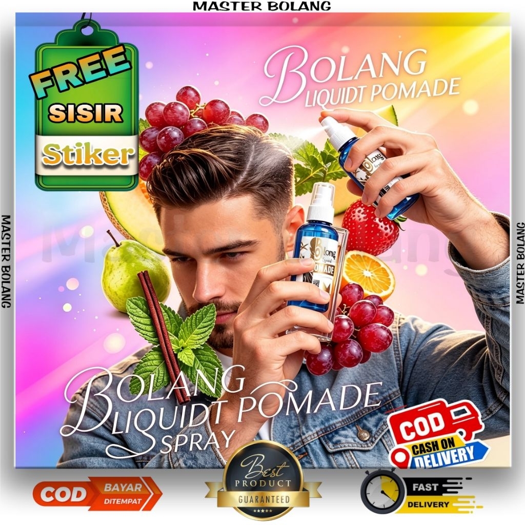 Pomade Spray Rambut Wangi Premium Anti Kaku // Pomade Cair Pria Wanita Tahan Lama Anti Gerah // MB08